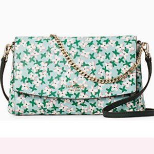 New KATE SPADE Laurel Way Greer Crossbody Aphrodite Green Multi Floral N…